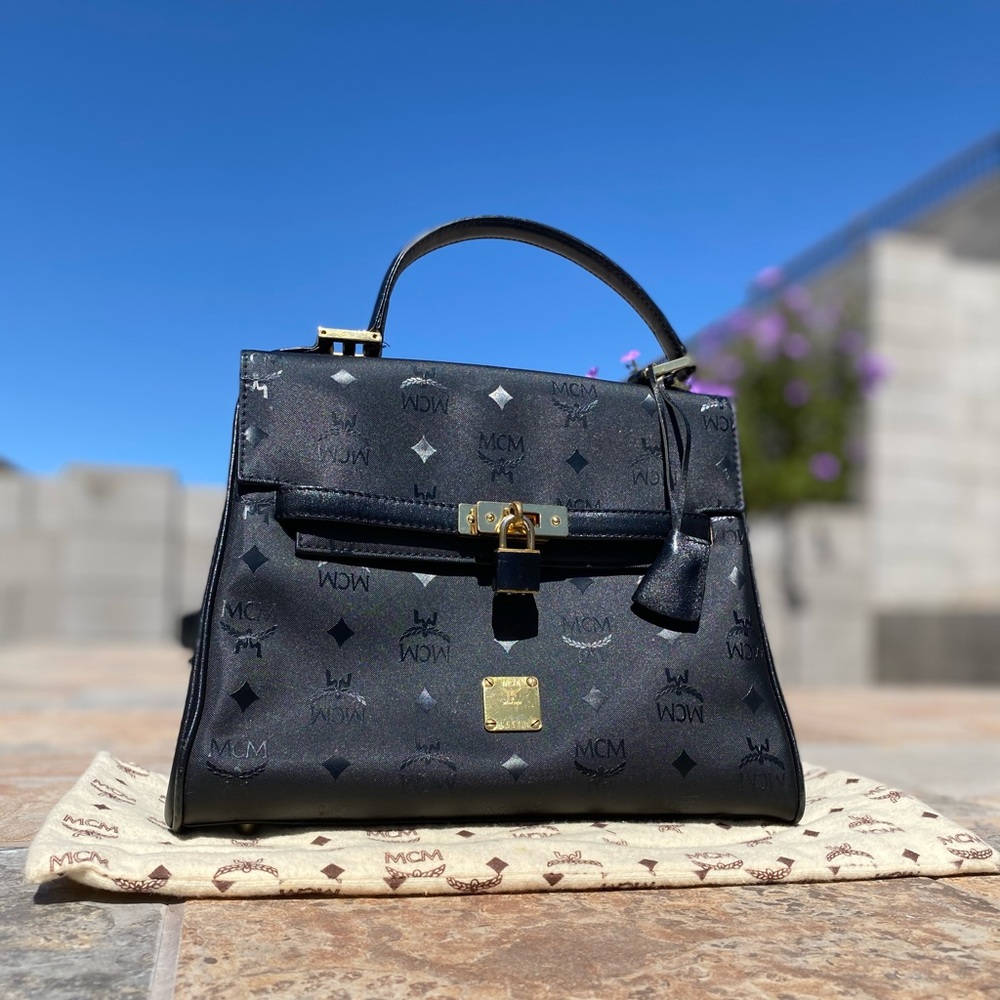SOLD MCM Vintage Visetos Kelly Top Handle Handbag - Picture 2 of 16